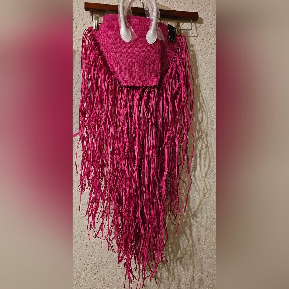 Pink Fringe Women's Bag